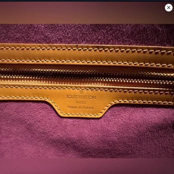 EUC LV (Pristine Interior) Epi Lussac Yellow Leather Louis Vuitton Shoulder Bag - Picture 5 of 12